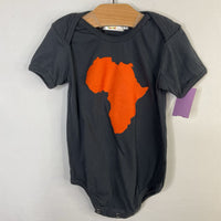 Size 12-18m: African Safari Grey/Orange Onesie