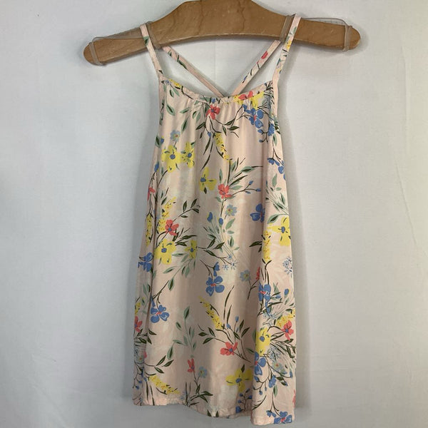 Size 4: Old Navy Pink/Colorful Floral Strappy Top