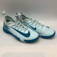 Size 1Y: Nike Two Tone Blue Lace-Up Turf Cleats