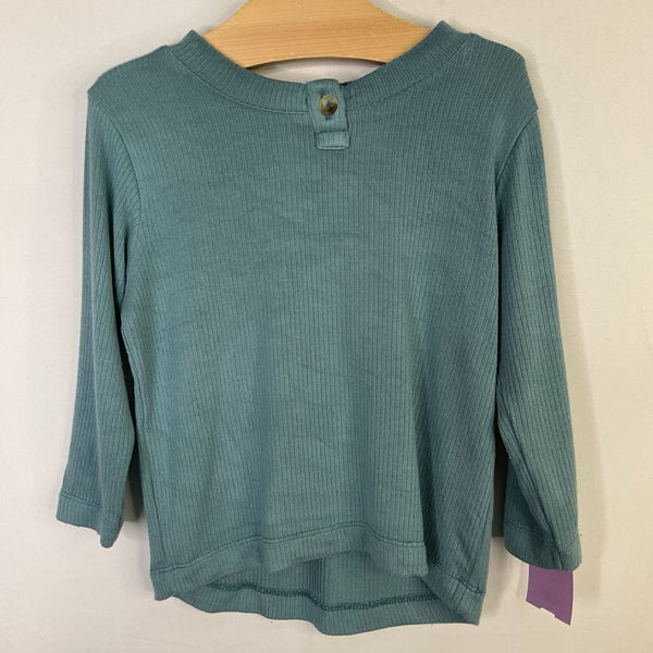 Size 12-18m: Kate Quinn Blue Ribbed Long Sleeve Henley Shirt