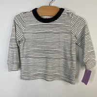 Size 18m: Zutano Black/White Striped Long Sleeve Shirt