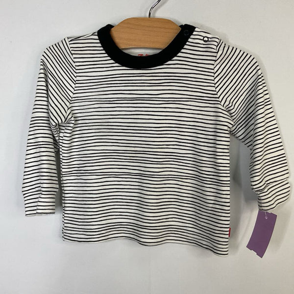 Size 18m: Zutano Black/White Striped Long Sleeve Shirt