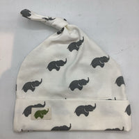 Size NB: White/Grey Elephants Bonnet