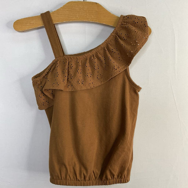 Size 3: Old Navy Brown Eyelet Trim One-Shoulder Top