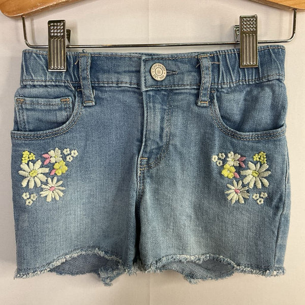 Size 4-5: Gap Blue Floral Embroidered Cropped Denim Shorts