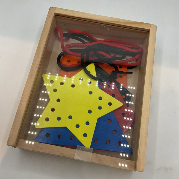 Wooden Shapes Lacing Kit