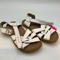 Size 8: Saltwater White Adjustable Strap Sandals