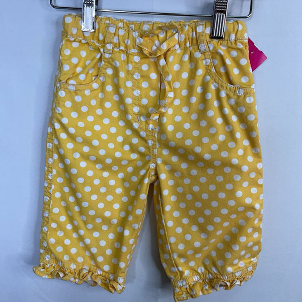 Size 3-4: Boden Yellow/White Polka Dot Capri Pants
