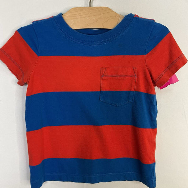 Size 2 (85): Hanna Andersson Red/Blue Striped T-Shirt