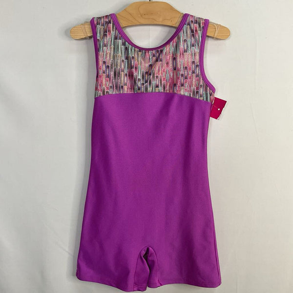Size 6-7: Pelle Pink/Metallic Rainbow Sleeveless Leotard