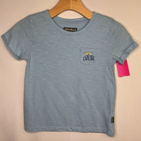 Size 7-8: Eddie Bauer Blue Heathered "Explore" Embroidered T-Shirt