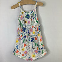 Sze 12-18m: Old Navy White/Mother Nature Print Tank Romper