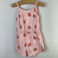 Sze 12-18m: Old Navy Pink/Strawberry Print Romper