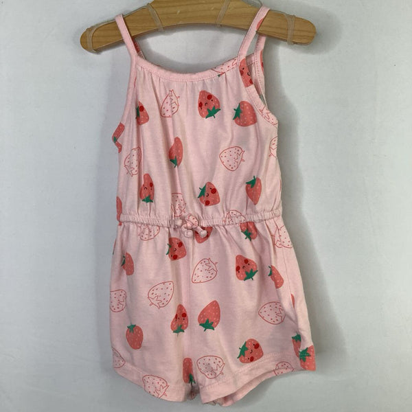 Sze 12-18m: Old Navy Pink/Strawberry Print Romper
