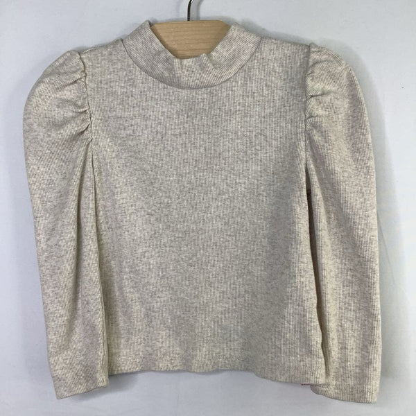 Size 3: Gap Heathered Beige Long Sleeve Mockneck T-Shirt