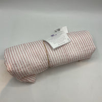 Pottery Barn White/Pink Striped Muslin Swaddle Blanket