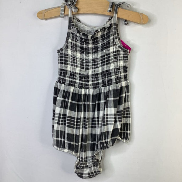 Size 18-24m: Kate Quinn Black/White Plaid Strappy Romper