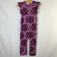 Size 18-24: Kate Quinn Purple Floral Ruffle Trim Romper