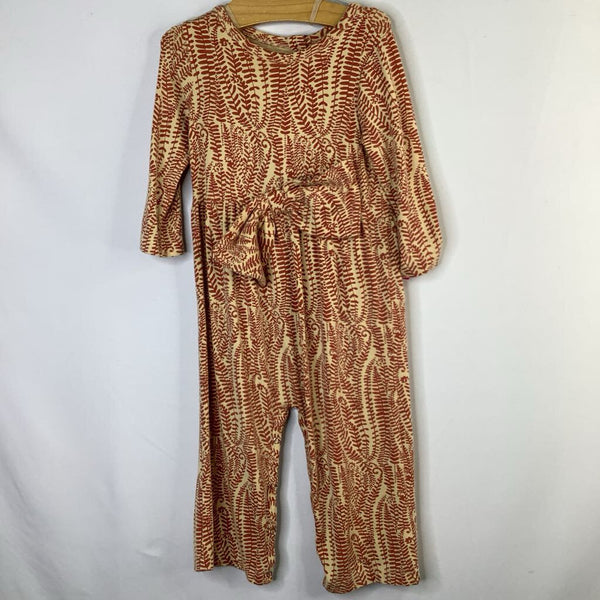 Size 12-18m: Kate Quinn Yellow/Orange Vines Bow Accent Romper