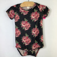 Size 18-24m: Kate Quinn Grey/Green/Purple Cactus Floral Onesie