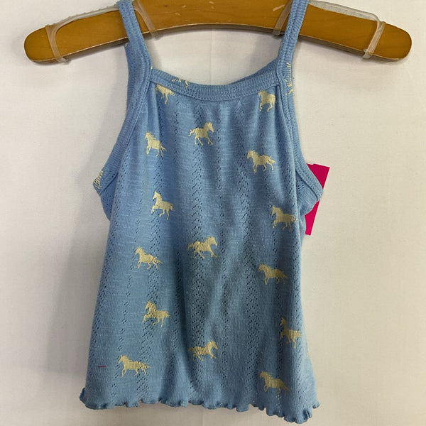 Size 18-24m: Kate Quinn Blue/White Horses Eyelet Tank