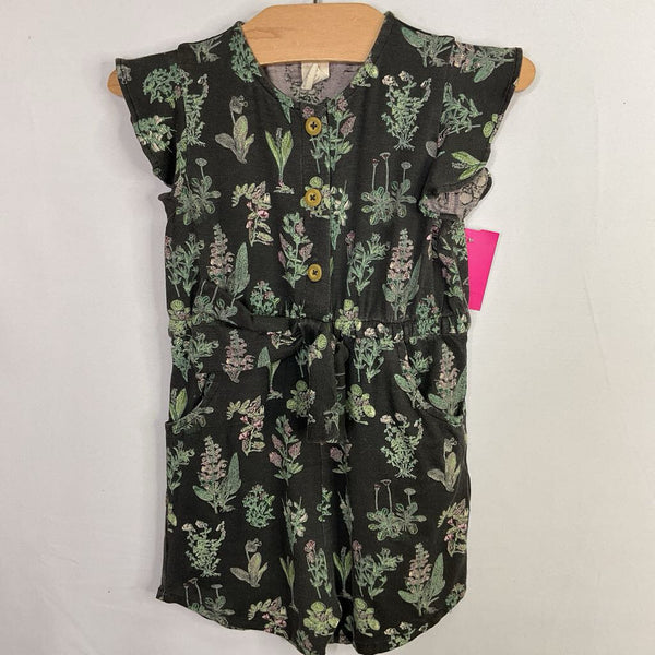 Size 3: Kate Quinn Grey/Green/Purple Floral Shorty Romper