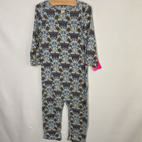 Size 12-18m: Kate Quinn Blue/Brown Floral Moths Romper