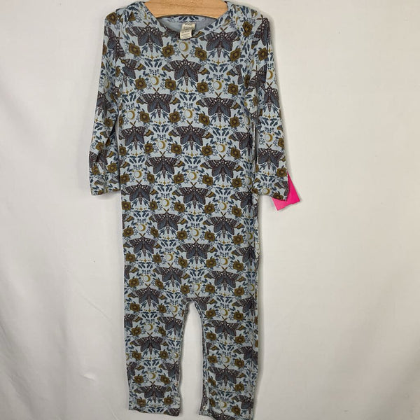 Size 12-18m: Kate Quinn Blue/Brown Floral Moths Romper