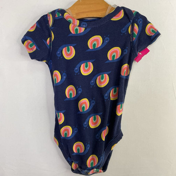 Size 12-18m (75): Hanna Andersson Blue/Rainbow Snails Onesie