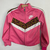 Size 3: Adidas Pink/Brown Leopard Trim Track Jacket