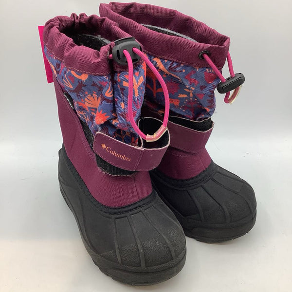 Size 11: Columbia Purple/Blue Woodland Velcro/Toggle Snow Boots