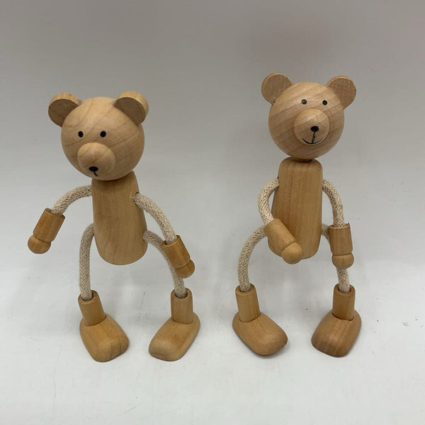 Goki Wooden Bear 2pc Dress Up Dolls