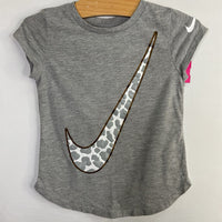 Size3: Nike Grey Leopard Print Swoop T-Shirt