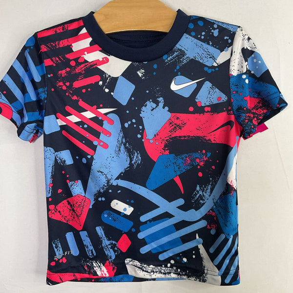 Size 3: Nike Blue/Pink Print Dri-Fit T-Shirt