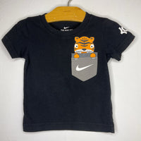 Size 2: Nike Black/Orange Tiger Pocket T-Shirt