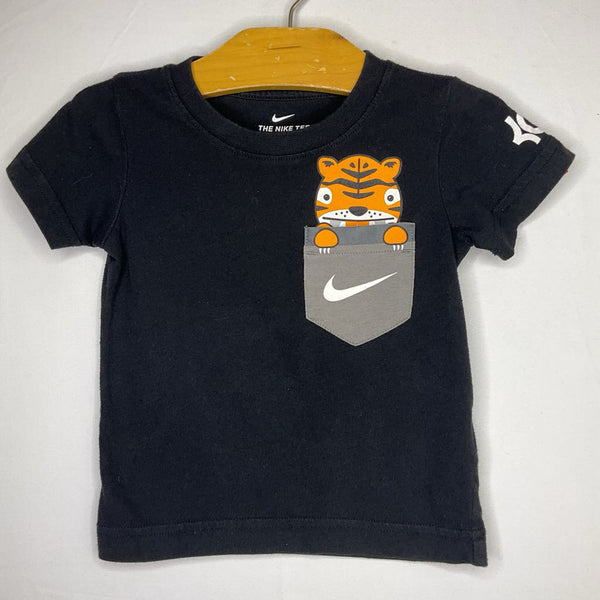 Size 2: Nike Black/Orange Tiger Pocket T-Shirt
