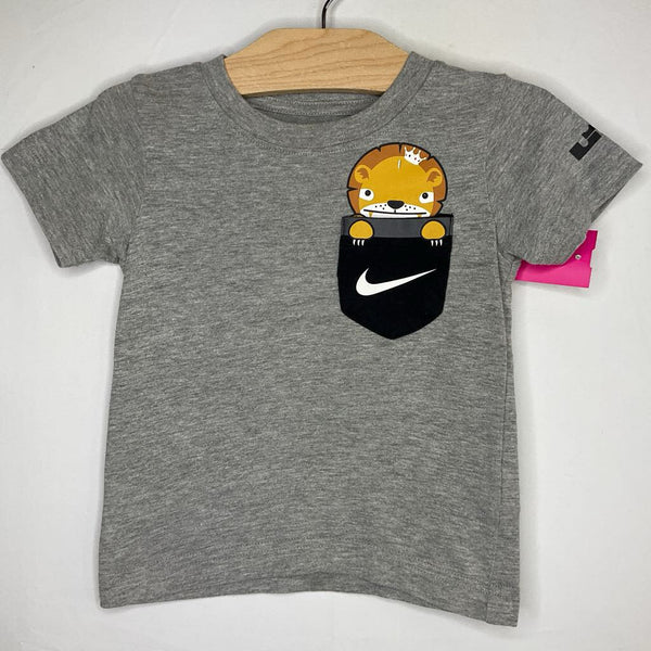 Size 2: Nike Grey/Orange Lion Pocket T-Shirt