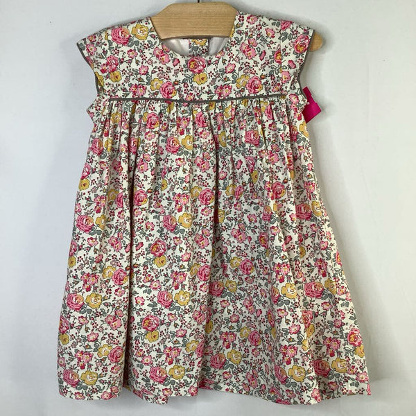 Size 2: Bisby White/Pink/Yellow Floral Dress