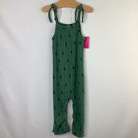 Size 12-18m: Kate Quinn Green Trees Ribbed Strappy Romper