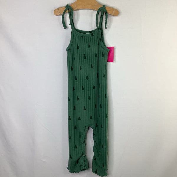Size 12-18m: Kate Quinn Green Trees Ribbed Strappy Romper