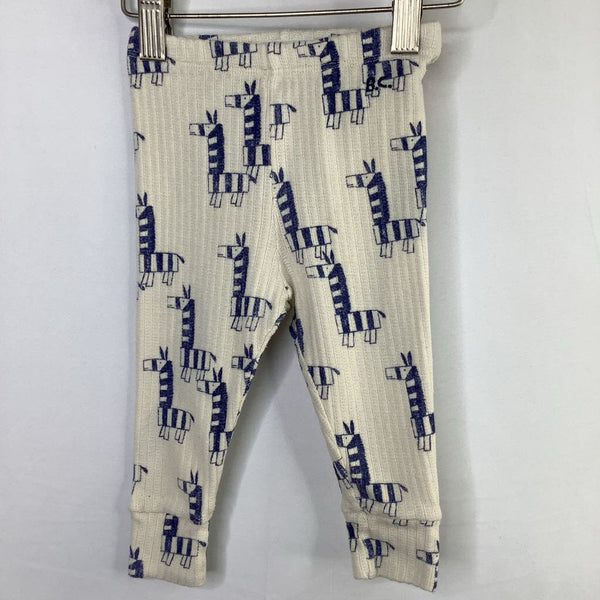 Size 6-12m: Bobo Choses Grey/Blue Zebras Cozy Pants