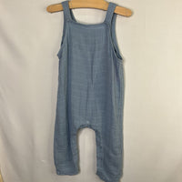Size 18-24m: Angel Dear Light Blue Muslin Overalls