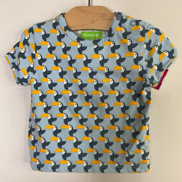 Size 12m: Lily Balou Blue/Yellow Birds T-Shirt