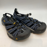 Size 7Y: KEEN Navy/Black Velcro/Toggle Sandals