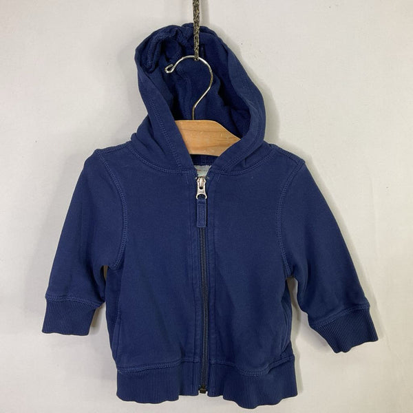 Size 3-6m (60): Hanna Andersson Navy French Terry Zip-Up Hoodie