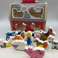Melissa & Doug Wooden Take-Along Sorting Barn