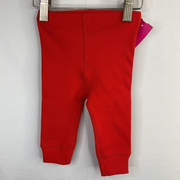Size 3-6m (60): Hanna Andersson Red Ribbed Leggings