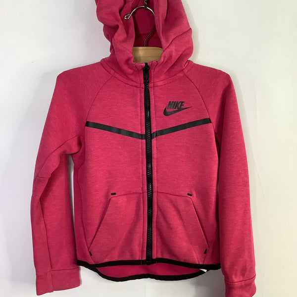 Size 3: Nike Hot Pink/Black Trim Zip-Up Hoodie