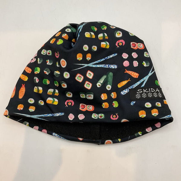 Size OS Youth: Skida Black/Colorful Sushi Fleece Lined Beanie
