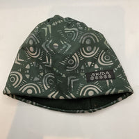Size OS Youth: Skida Green Print Fleece Lined Beanie